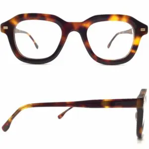 bold tortoise shell plastic square eyeglasses