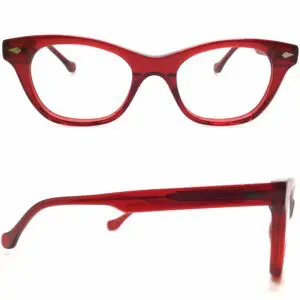 red plastic cat eye glasses